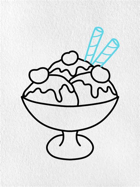 Ice Cream Sundae Drawing - HelloArtsy