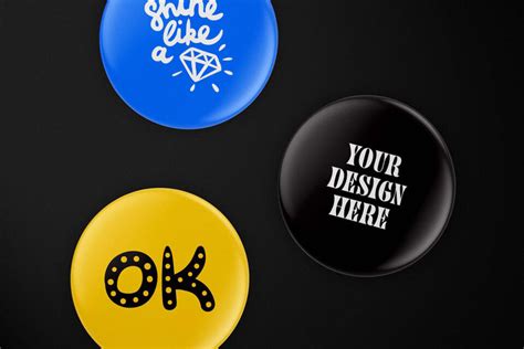 Free Round Button Badge Mockup Mockuptree