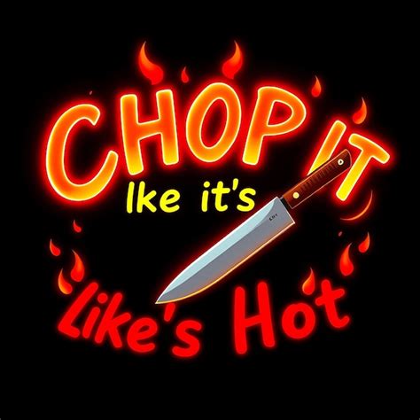 Premium Photo Glowing Chop It Like Its Hot Text Flickers In Bold Red And Orange With Shining