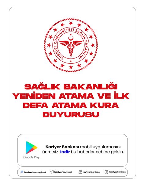 Sağlık Bakanlığı 2022 4 Dönem İlk Defa ve Yeniden Atama Kura Duyurusu