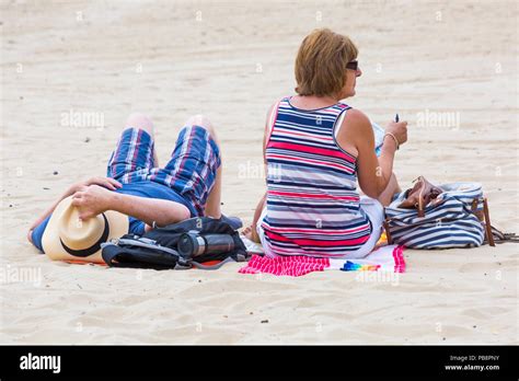 Mature Women Sunbathing Beach Hi Res Stock Photography And Images Alamy