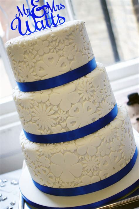 Royal Blue Wedding Cake