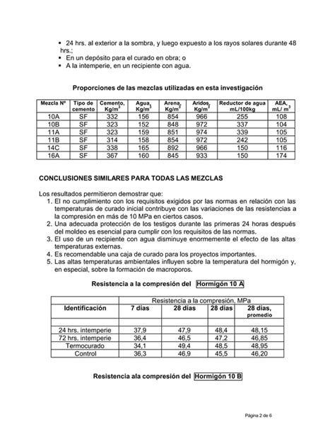 Importancia Del Curado Del Hormig N Pdf