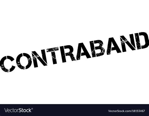 Contraband Rubber Stamp Royalty Free Vector Image