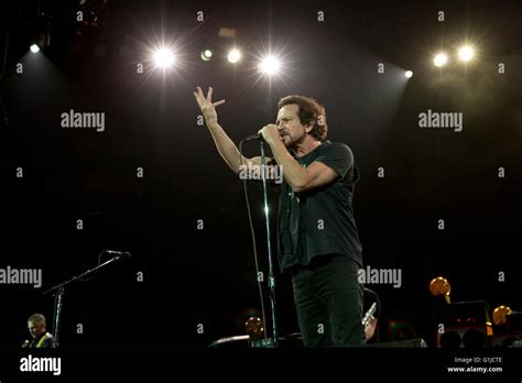 Eddie Vedder, lead singer of Pearl Jam performing at the Air Canada