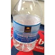 Clover Valley Purified Drinking Water Calories Nutrition Analysis