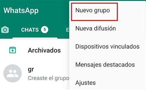 Cómo crear un grupo nuevo en WhatsApp Haras Dadinco