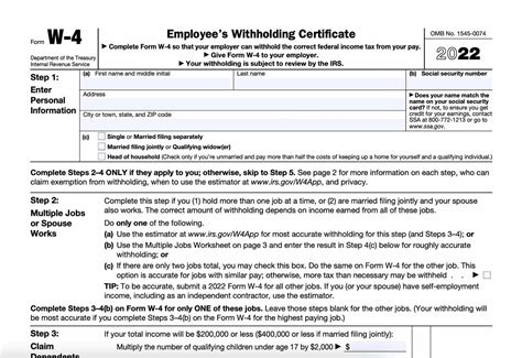 2023 W4 Form Printable Free Pdf Download