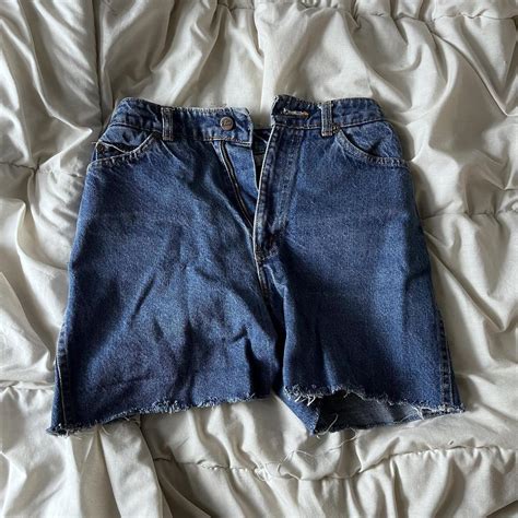 Vintage 70s Denim Shorts High Rise Shorts Mid Depop