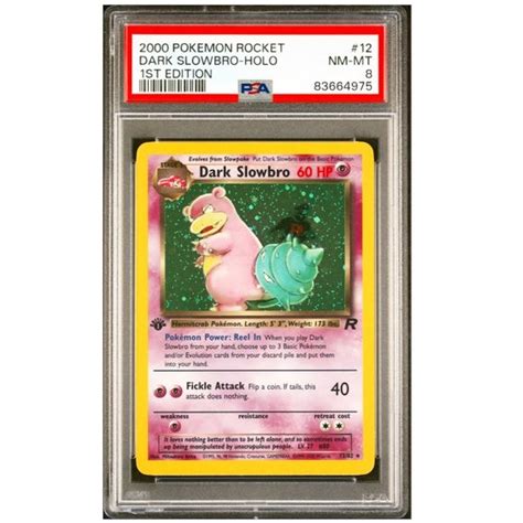 Pokemon Toys Psa 8 Dark Slowbro Holo Rare Nmmt 2 Rocket 1st Edition