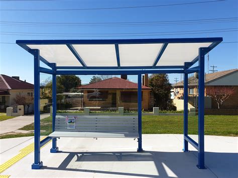 City Bus Shelter With Durable And Ergonomic Seating Strabe