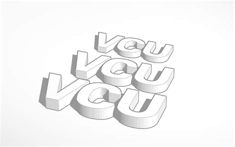 3D design VCU Letters | Tinkercad