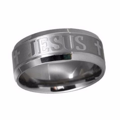 Other New Stainless Steel Silver Ring Jesus Christ Cross Poshmark