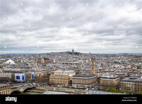 Birds Eye View Of Paris France Notre Dame Paris France Stock Photo
