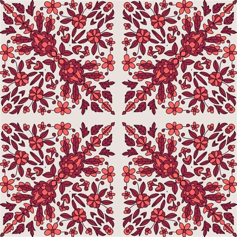 Premium Vector Abstract Floral Damask Seamless Pattern Fantasy Tile