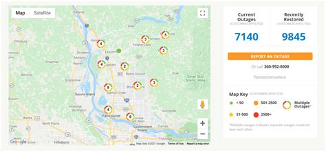 Clark County Pud Vancouver Wa Outages