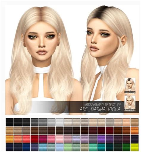 Miss Paraply Ade Darma Viola Solids And Dark Roots • Sims 4 Downloads Sims Hair Sims 4 Sims