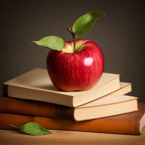 Premium AI Image | apple on book