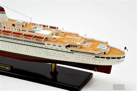 SS Cristoforo Colombo Ocean Liner - Handmade Model Ship | SavyBoat