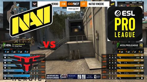 NAVI Vs HEROIC OVERPASS Map1 ESL Pro League Season 12 HIGHLIGHTS