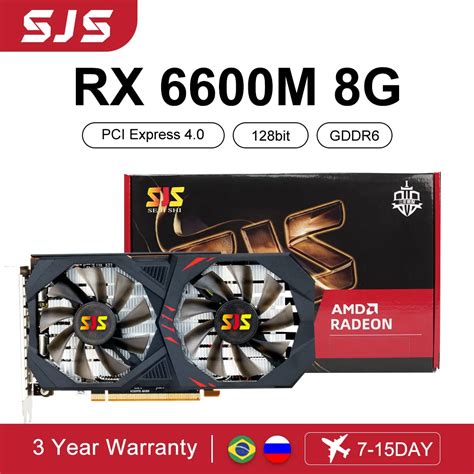 SJS tarjeta gráfica AMD Radeon RX 6600M 6600 8GB GPU GDDR6 RX6600M 1750