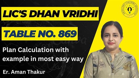 LIC Dhan Vriddhi Plan 869 LIC धन वदध पलन 869 details in Hindi