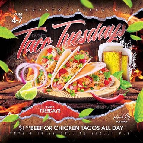 Taco Tuesdays Flyer Template Taco Pictures Taco Tuesday Flyer Template