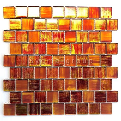 Orange Glass Tile