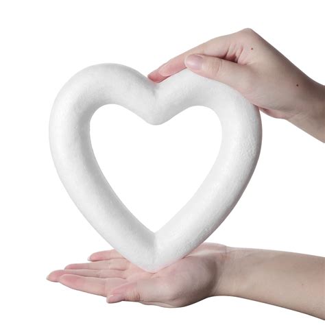 1pc Modelling Polystyrene Hollow Heart Foam Mould White Craft Balls