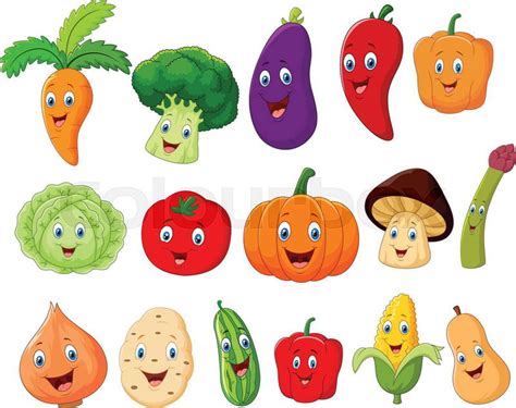 Vector Illustration Of Cute Vegetable Stock Vector Colourbox