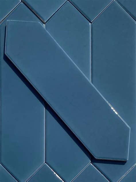 Clayton 3x12 Marine Picket Ceramic Glossy Blue Tile