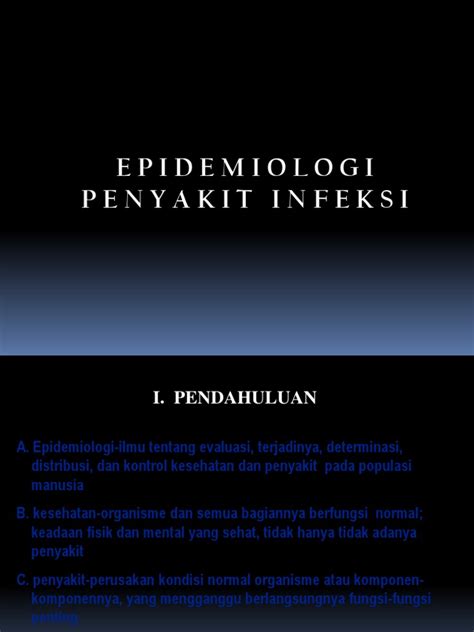 PDF EPIDEMIOLOGI PENYAKIT INFEKSI DOKUMEN TIPS