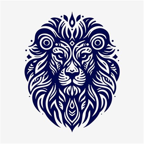 Lion Face Design Vector Illustration Premium AI Generated Vector