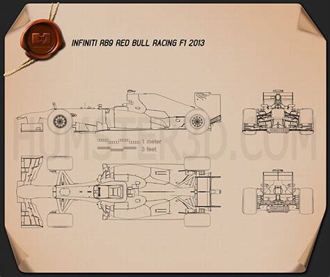 Infiniti Rb9 Red Bull Racing F1 2013 Blueprint Hum3d