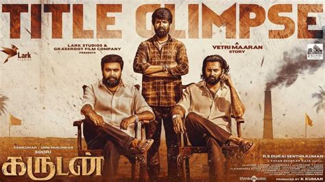 First poster of Garudan out; Soori, Sasikumar and Unni Mukundan don rugged looks