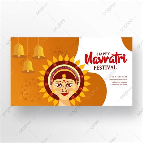 Gambar Navratri Banner Modern Fashion Kreatif Sembilan Malam Festival