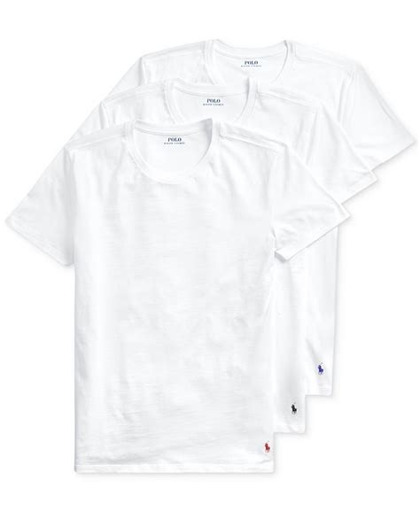 Polo Ralph Lauren Mens 3 Pk Slim Fit Classic Cotton Crew Undershirts Macys