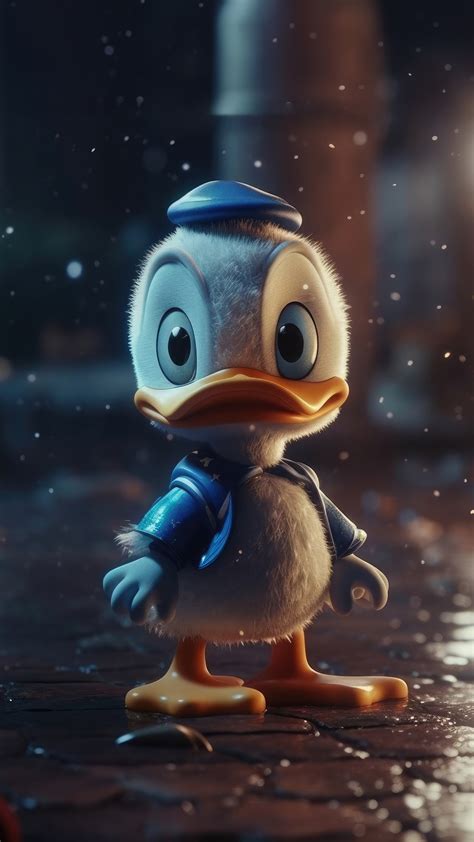 Donald Duck Cartoons Rain Ai Artist Artwork Digital Art Hd Hd