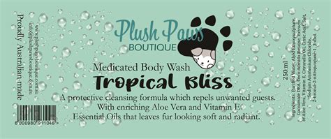 Tropical Bliss Medicated Dog Bubble Bath Collection Plush Paws Boutique