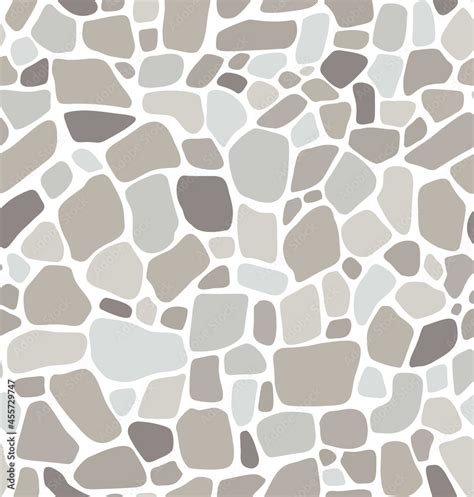 Seamless Pattern Gray Stone Floor Texture Stonewall Background Vector Illustration Stock Vector