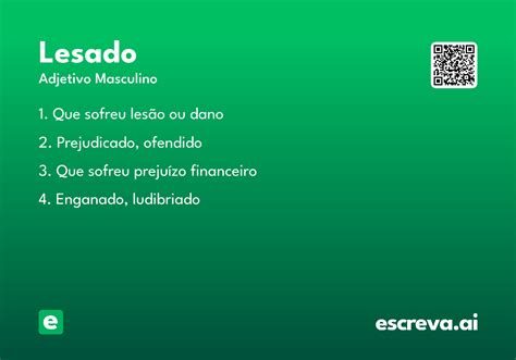 Significado De Lesada - Lesado - Significado e Sinônimo - escreva.ai