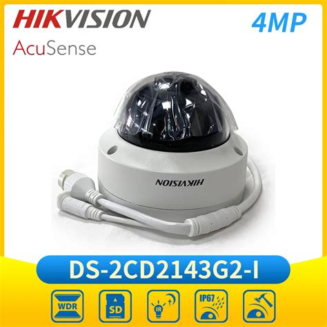 Hikvision C Mera Ip De Rede Acusense Cctv Dome Ir Ds Cd G I Mp