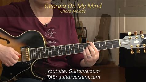 Georgia On My Mind Guitar Cover Solo Guitar Chord Melody Youtube