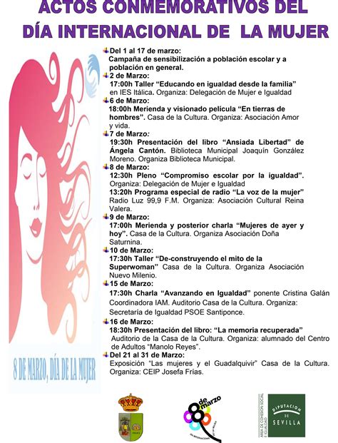 Actos Conmemorativos Del D A Internacional De La Mujer