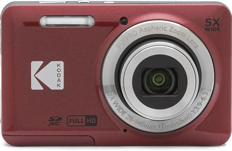 Kodak Câmera Digital Pixpro Zoom Fz55 Rd De 16 Mp Com Zoom óptico De 5