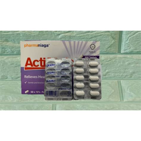 Pharmaniaga Actimol Paracetamol 650mg 50 X 10 S Shopee Malaysia