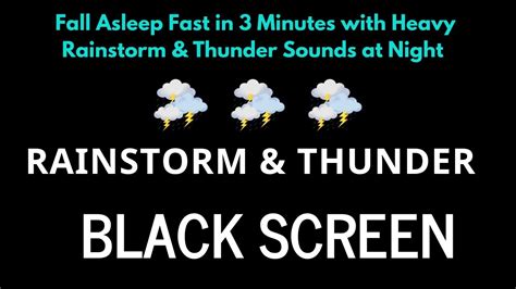 Fall Asleep Fast In 3 Minutes With Heavy Rainstorm And Thunder Sounds At