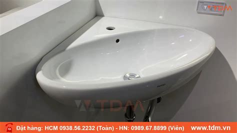 TDM VN Review lavabo góc LW815CJW F chậu rửa mặt treo tường YouTube