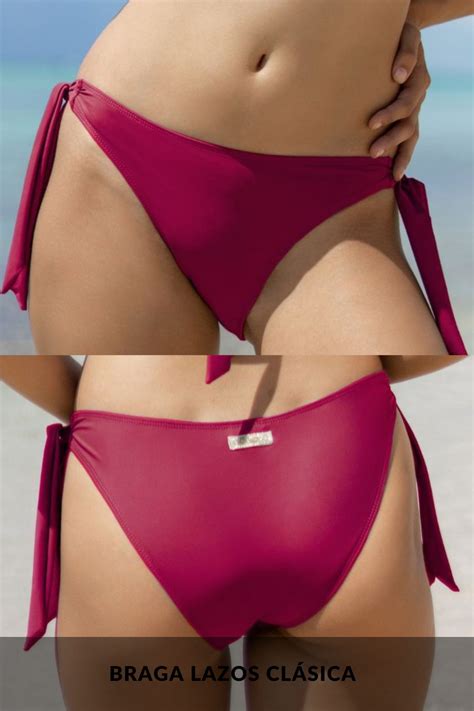 Bikini Asimétrico Volante Fucsia y Coral Flúor Zahara Gogana