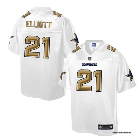 Mens Dallas Cowboys Ezekiel Elliott Nike White Game Jersey